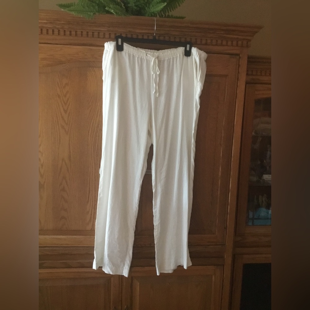 Off white linen pants